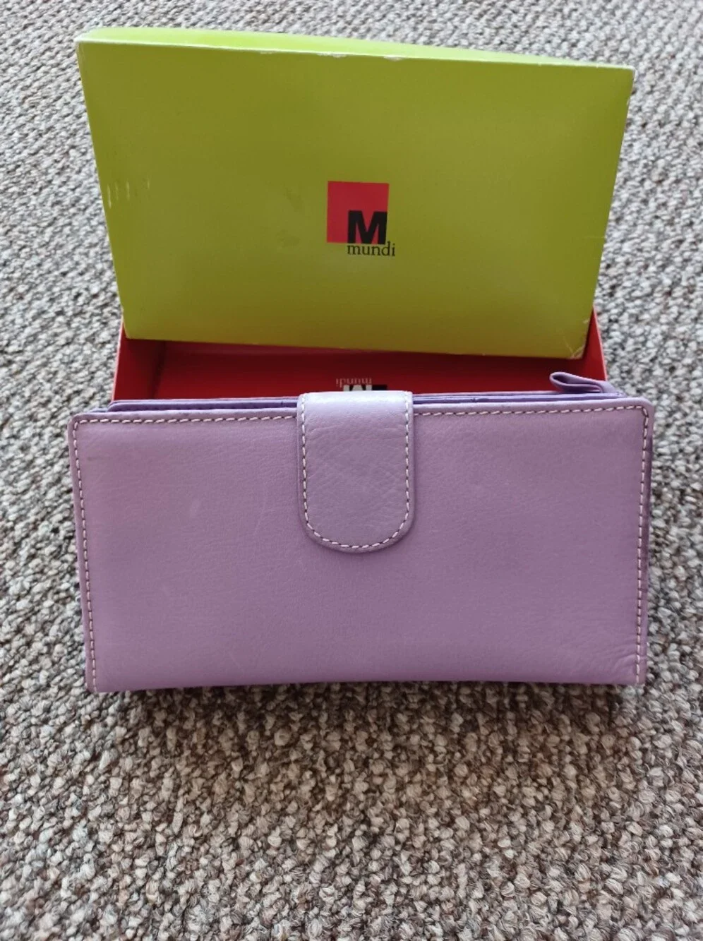 mundi Lavender Pink Leather Card & Key Holder Wallet
